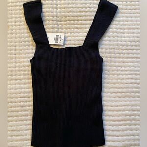 NWT’S Abercrombie & Fitch Black Ribbed Square-Neck Tank